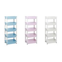미용실 기저귀 보관 이동식 트롤리 5단 다용도선반 수납장, 핑크 있음