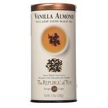 더 리퍼블릭 오브 티 블랙 잎차 100g 1팩 바닐라 아몬드 The Republic of Tea Vanilla Almond Full-Leaf Lo