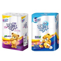 먼지없고 물에녹는 두루마리휴지 땡큐 3겹 15m 30롤 화장실용 화장지 롤 마마굿즈, 1개