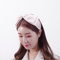 가배리본 스모크 빅리본 헤어밴드 DIYSET 리본공예 머리띠만들기, 코랄핑크