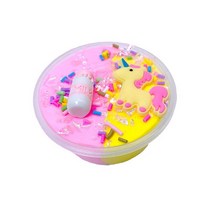 두 가지 색상 DIY 손 모델링 점토 퍼티 점액 놀이 반죽 자기 Plasticine 어린이 완구 유니콘 장난감 60ML /100ML, [03] 60ML Yellow