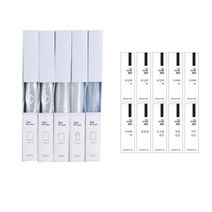 접이식 비닐 봉투 케이스 화이트 일반형 S 5p + 텍스트 스티커 10종 세트, 3세트