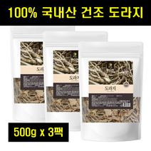 도라지말린것 도라지절편 국산 국내산 말린 마른 건도라지 지퍼백 100% 100프로 100퍼센트 500g 3팩