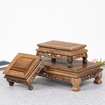 도자기 받침대 장식품 조각 사각형 조각 공예품 좌대, 직사각형 조각 12.5x6.5x4