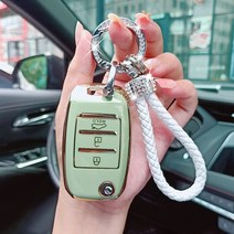 기아 전용 레이 모닝 k3 k5 럭셔리 큐빅 키홀더스마트키케이스, B타입, 그린