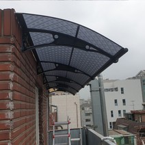 캐노픽스 1000x1500 비가림막 현관 창문 차양 렉산 자재 테라스가림막, 엠보체크_투명, 블랙, 블랙(분체도장)