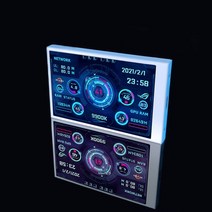 미니 itx 케이스 용 새 컴퓨터 모니터 3.5 인치 ips type-c 보조 화면 cpu gpu ram hdd 모니터링 usb 디스플레이 자유롭게 aida64, 화이트 메탈 쉘