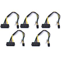 ATX 24pin HPZ220 용 마더 보드 점퍼 Z230 SFF 18E4 마더 보드 18AWG 와이어 2 포트 6pin 전원 코드 (5pcs), 하나, 보여진 바와 같이