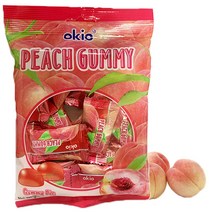 코쿤 오키오 피치 구미 복숭아 젤리 80g, 2개