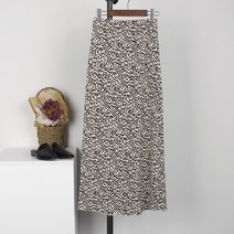 퍼니걸스 9523 밴딩 호피 플리츠 주름 롱 스커트 여성의류