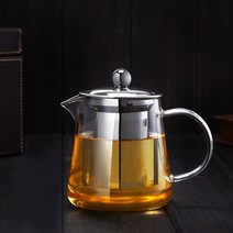 차끓이는 홍차 내열 유리 주전자 티스팟 티팟 찻잔, 450ml 1-2인분