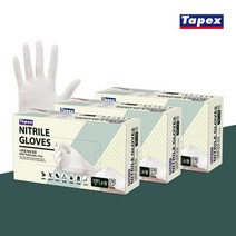 니트릴장갑 테이팩스 식품인증 100매 소형 화이트, 소(S), 소형 100매