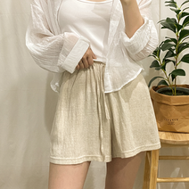 브리즈 린넨 포켓 밴딩 반바지 숏팬츠
