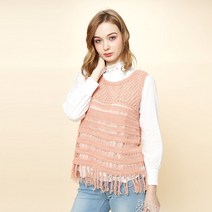 [이월할인] 써스데이아일랜드 가디건 니트 린넨나시 T184MVT232W 트렌드존