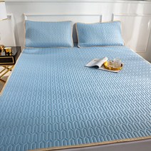 라텍스 돗자리 베개커버 세트 A라인 침대 쿨링 돗자리 여름 세탁기 가능 비보뉴 I933K496, 소라