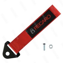 자동차 견인고리 견인볼JDM-RECARO 견인 로프 나일론 트레일러 혼다 자동차 범용 아이 스트랩 범퍼, 01 빨간