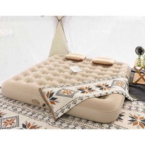 자동 충전 매트리스 높이 조절 에어매트 슬리핑 패드 캠핑 홈, 싱글 블랙 전자동 공기 주입식 침대