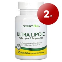 NaturesPlus 항산화 관리 울트라 리포산 Ultra Lipoic 60정 1팩, 2팩