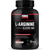 Force Factor 엘아르기닌 L-Arginine 3000mg 150캡슐