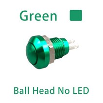 순간 금속 경적 초인종 벨 푸시 버튼 스위치 방수 자동차 엔진 PC 전원 스타터 8mm, 03 Green