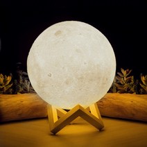 달님 무드등 12cm - 화이트 컬러 / 키즈맘아트 보름달 만월 달 행성 지구 새턴 토성 태양 햇님 달덩이 달맞이 초승달 인테리어 조명 설날 추석 불멍 캠핑 데코 소풍 집들이 선물