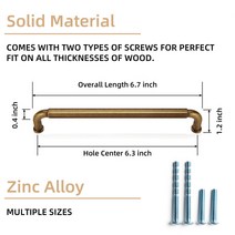 보트수리 5Inch （128mm） Hole Center Cabinet Pulls Antique Brass Alloy Kitchen Drawer Knobs, 03 hole center 160mm_02 1 pc