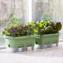 이즈리빙 대용량 저면관수 텃밭 화분 + 배양토 20L, 아이보리(화분)