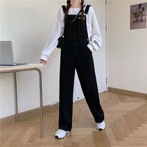 봄 바지 청바지 여자 남자 여성 남성 인터넷 연예인 나이 감소 블랙 데님 서스펜더 바지 여성용 한국 스타, 01 4XL