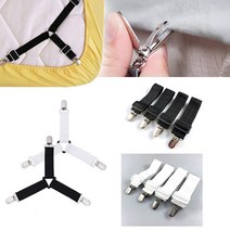 민스리빙 침대시트 고정밴드 패드 커버 밀림방지 이불클립 집게, 1개, 시트클립(일자형:화이트) 낱개 1p