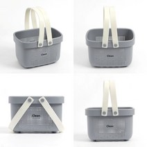 물빠짐 목욕바구니 24X16.5CM 그레이 수영장목욕바구니