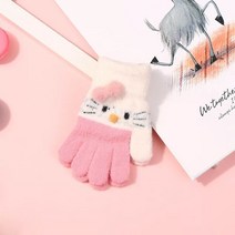 여아 장갑 다섯 손가락 초등학생 겨울 귀여운 여아 여덟 살 겨울 두꺼움 증가 4-5-6-7세