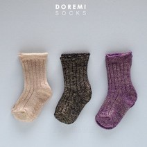 도레미 글리터골드삭스(3P) 아동 주니어 양말