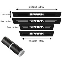 스파크 오디오 chevrolet spark 4pcs 탄소 섬유 자동차 도어 씰 스커프에, 불꽃