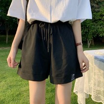 캐주얼 반바지 여성의 여름 얇은 높은 허리 스키니 느슨한 바지