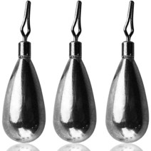 FUSIGO 낚시 티어드롭 싱커 웨이트 5피스 드롭샷 텅스텐 웨이트 다운샷 싱커 배스 낚시용 (1.4g(3/32온스)), 5pcs-5/16oz