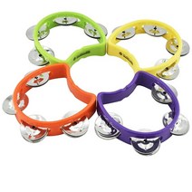 MUSICUBE STEM 핸드 탬버린 벨 ABS 플라스틱 손에 심벌 벨 4개 어린이 음악 리듬 장난감 음악 센터 어린이 센터용 STEM 교육 악기 4팩