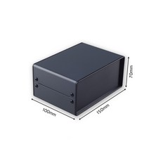 금속 인클로저 프로젝트 DIY 악기 케이스 전기 하우징 모니터 섀시 PCB 스위치 철 ABS 플레이트 스틸 박스, 02 Black_07 275x150x110