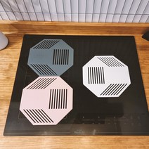 3P세트 인덕션 패드 보호매트 받침대, 크리미핑크3P
