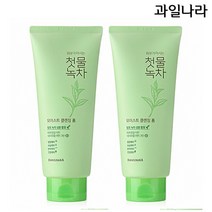과일나라 첫물녹차 클렌징폼 180g x 2개, 1
