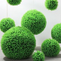 생화같은 행잉플랜트 가랜드 잔디 볼 25cm, 옐로우