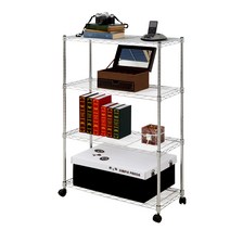 홈 메탈랙 철제 수납선반 이동식 진열대 앵글 베란다 선반 3단 4단 5단, 4단 바구니형