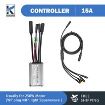 전기자전거컨트롤러 KT Ebike 컨트롤러 36V48V 250W-1000W 스퀘어웨이브/사인파 15A/17A/22A/25A/30A 컨버, 01 15a squarewave, 한개옵션1