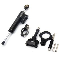 CNC 오토바이 스태빌라이저 스티어링 댐퍼 장착 브래킷 지지 키트 야마하 YZF R3 R25 MT03 MT25 2015 2016 2017, Black-A