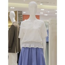 ab.f.z [ab.f.z] 펀칭레이스브이넥블라우스 (KSW2HB58F)