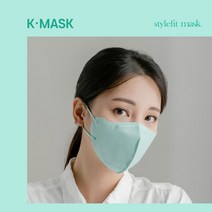 (국산) 댄디한 패션 프리미엄 컬러 마스크(5매입)100매, 에메랄드 민트, 중형 100매