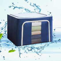 내구성 뛰어난 리빙 박스 72L 손잡이 좋은소재 깔끔한 디자인 넓은 수납함 이사 준비 수납 공간 생활 방수 소재 우수 통기성 접이식 대용량 속옷 양말 옷 의류 보관함, 그레이