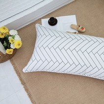 단잠 순면100% 대형등쿠션 대형헤드쿠션 등받이쿠션 허리쿠션(솜포함), 헤링본-화이트