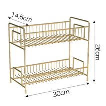 화장실 골드 코너 선반 프레임 트레이 보관함 보관 수납 화장품 정리함 정리 2종, 금색개
