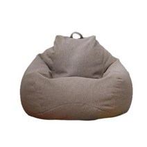 Lazy Sofa Cover Bean Bag Lounger Chair Seat 거실 가구 필러 없음 Beanbag Bed Pouf Puff Couch Tatami, brown+한 좌석