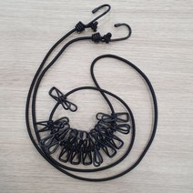 준비물 텐트 여행용 차박 빨래줄 빨래집게 블랙 색상 캠핑용, 빨래줄 여행용빨래줄 블랙색상, 빨래줄 여행용빨래줄 블랙색상